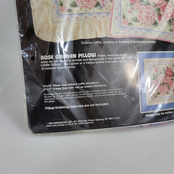 Dimensions Needlepoint Rose Garden Pillow Kit - Picture 4 of 8